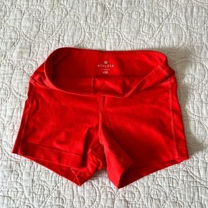 Athleta women’s red compression shorts